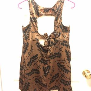 Two tone brown short dress
